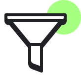 Funnel with green circle