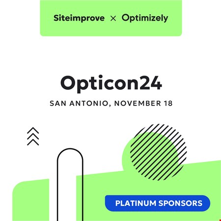 Siteimprove x Optimizely Opticon24 San Antonio, November 18 platinum sponsors