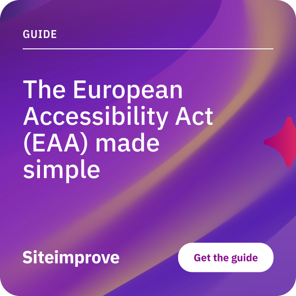 Siteimprove AI guide on the European Accessibility Act (EAA) made simple.