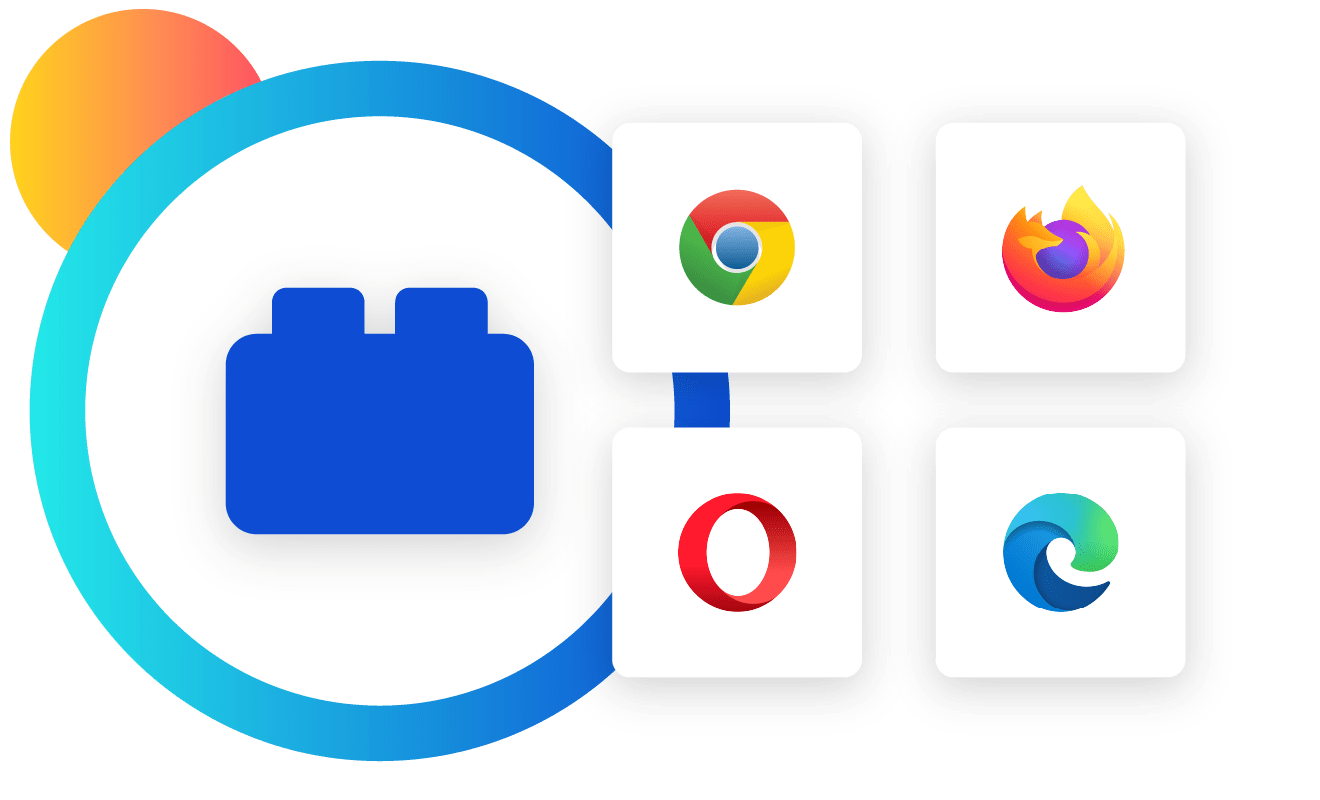 Icon for Browser extensions where you can get real-time updates on your accessibility and DCI scores as you browse.