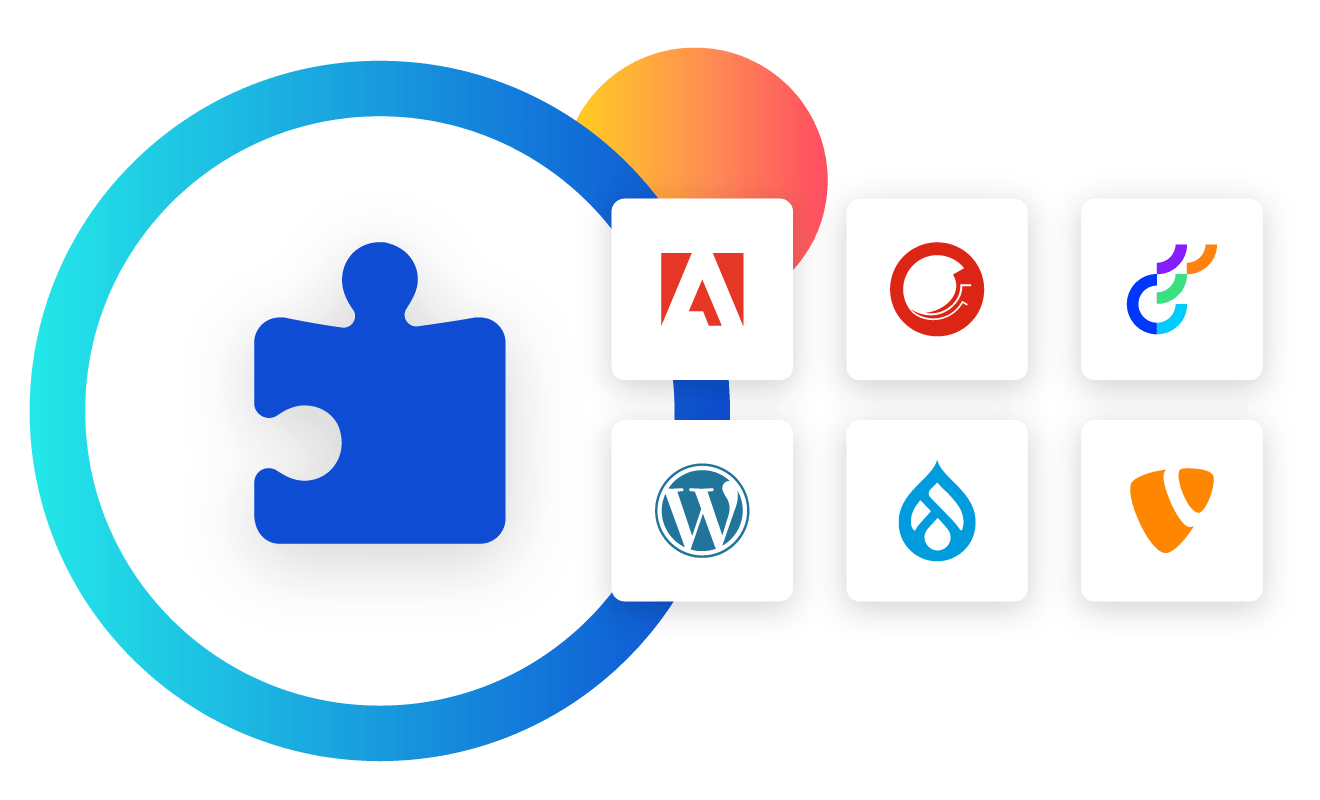 Icon for CMS plugins where you can track, optimize, and test all from the comfort of your favorite CMS.